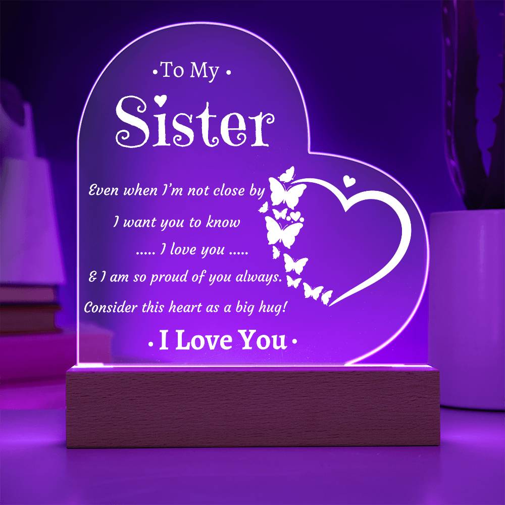To My Sister Night Light