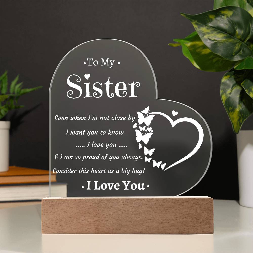 To My Sister Night Light