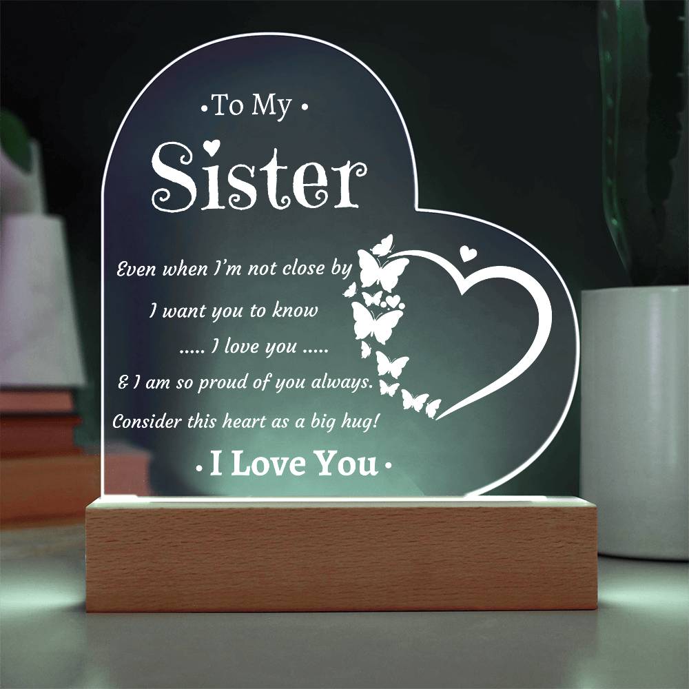 To My Sister Night Light
