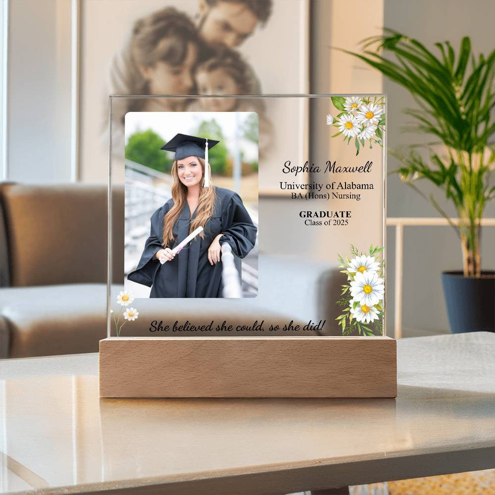 She Believed She Could So She Did Graduate Plaque