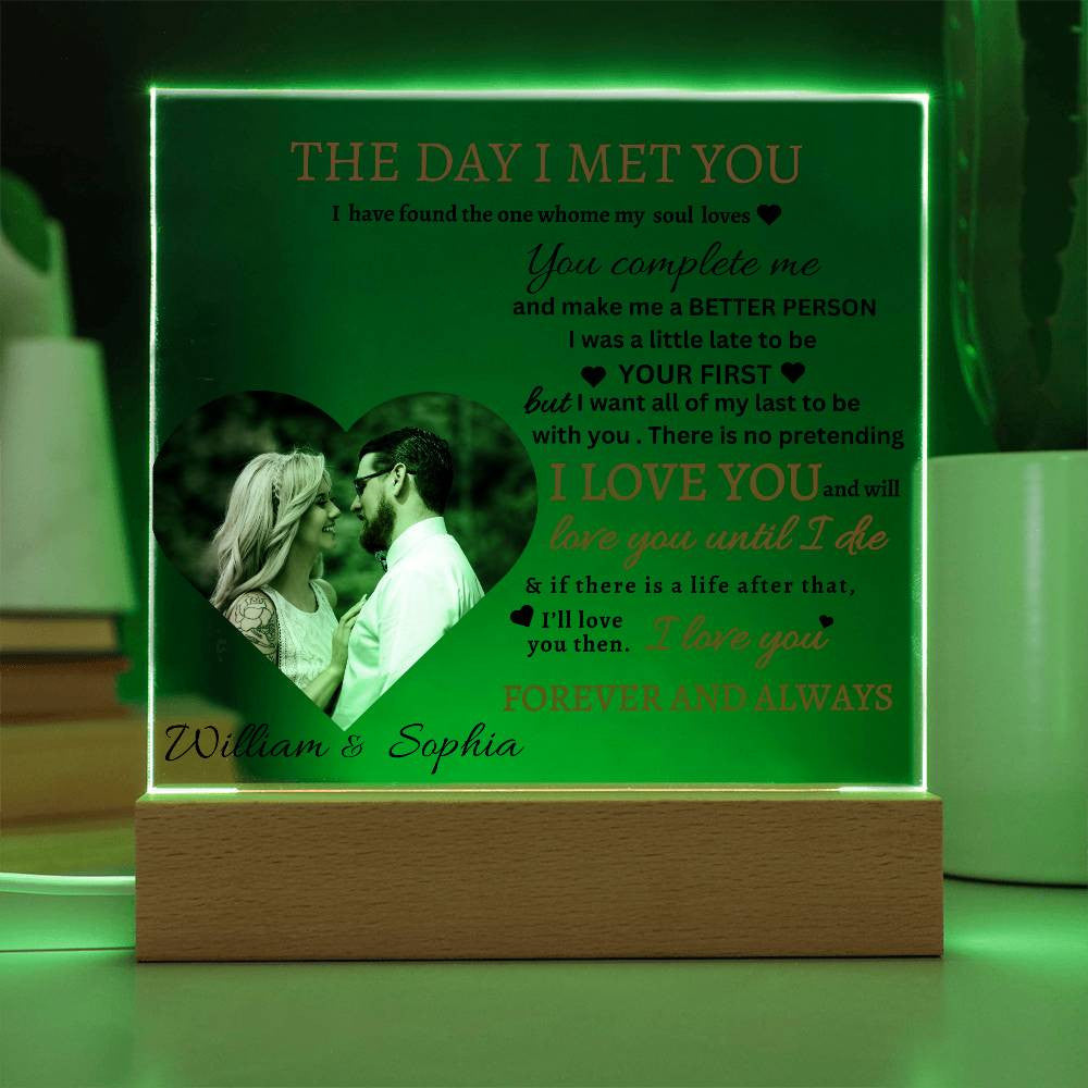 You Complete Me Custom Photo Acrylic  Plaque