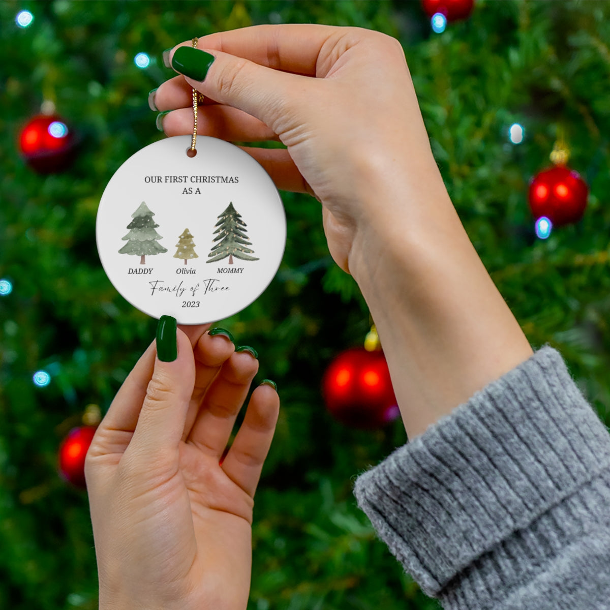 Personalized family tree Ornament