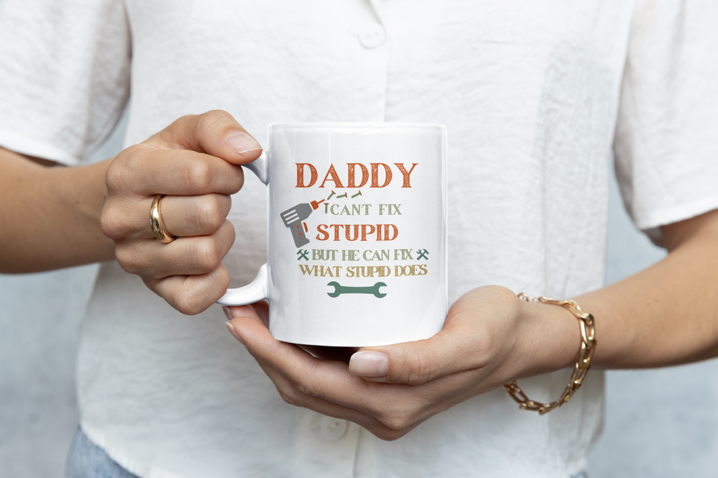 Personalized Dad Can't Stupid 11oz Coffee Mug