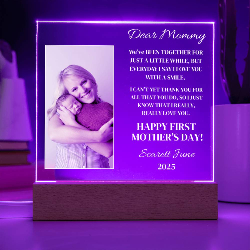 Personalized Dear Mommy Acrylic Plaque
