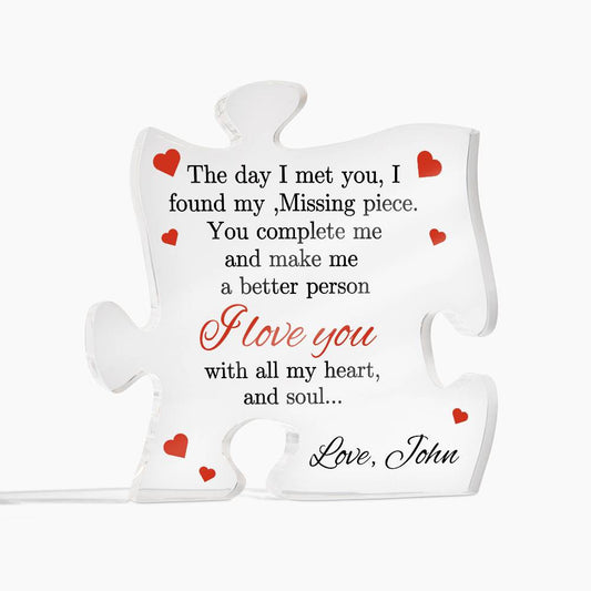 I Love You For Her or Him Personalized Acrylic Plaque