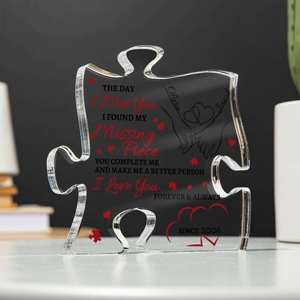 Customized Missing Piece Acrylic Plaque