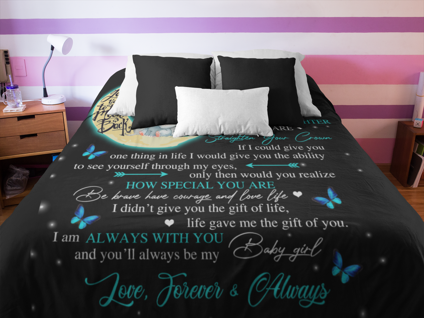 To My Granddaughter Love Alway Blanket -50x60