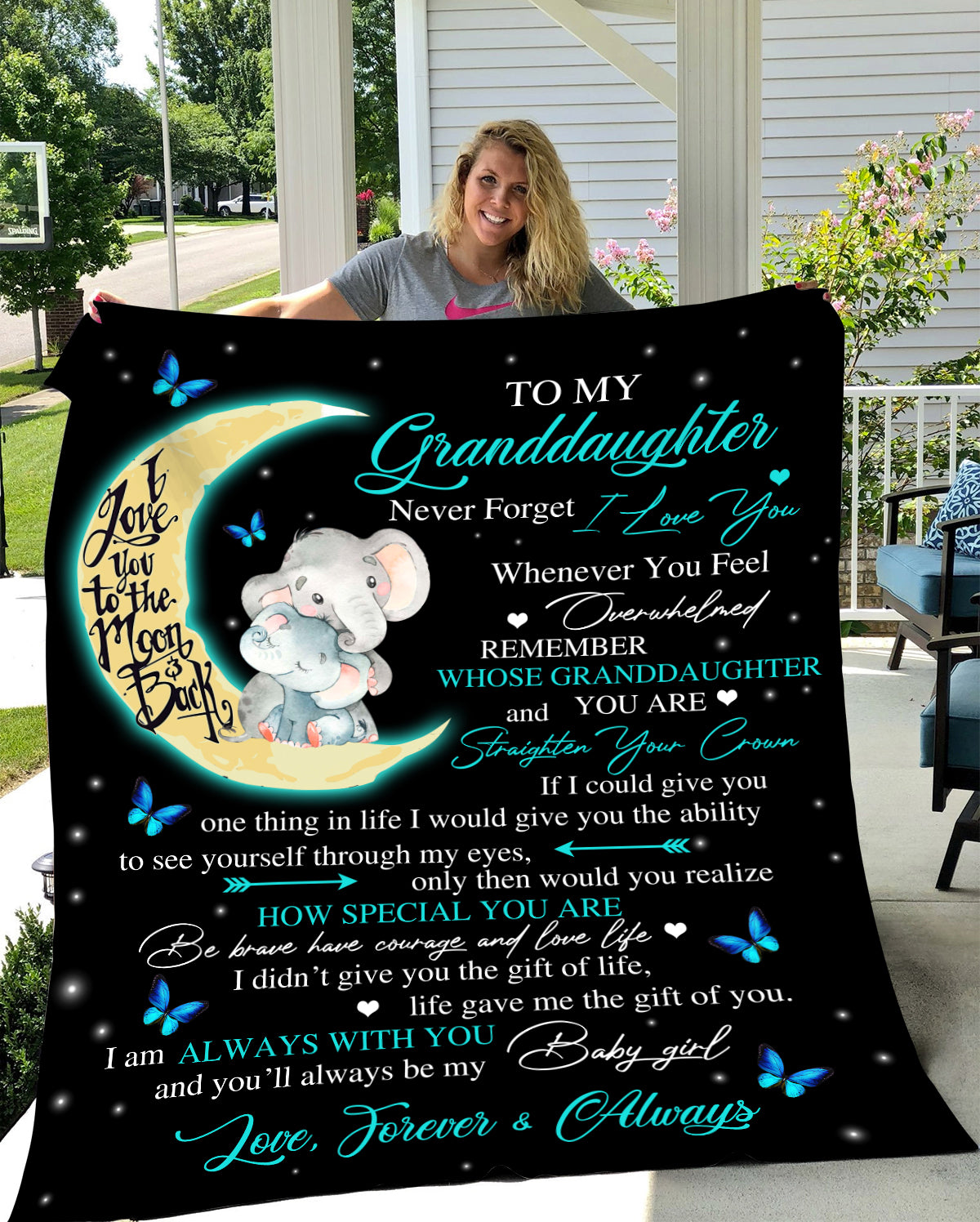 To My Granddaughter Love Alway Blanket -50x60