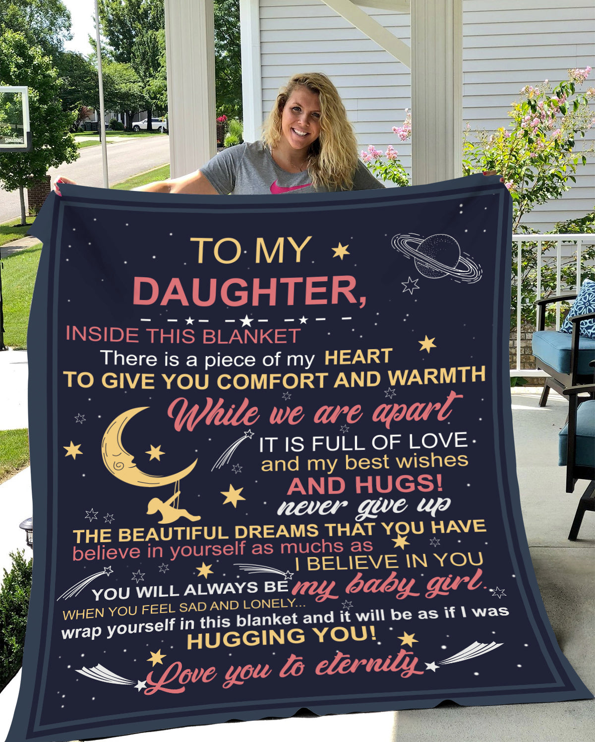 To My Daughter While we are apart Blanket Blanket