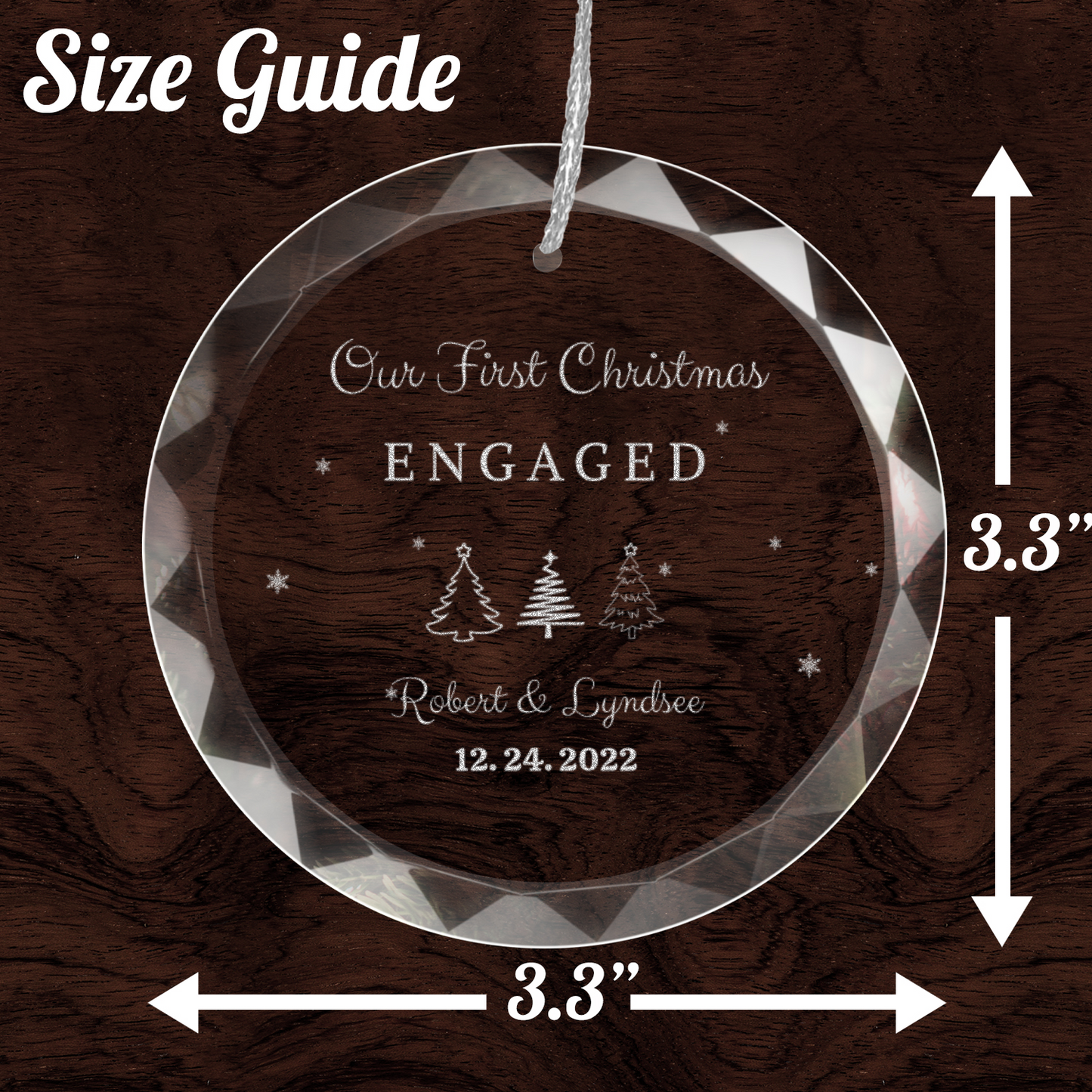 Personalized Christmas Glass Ornament