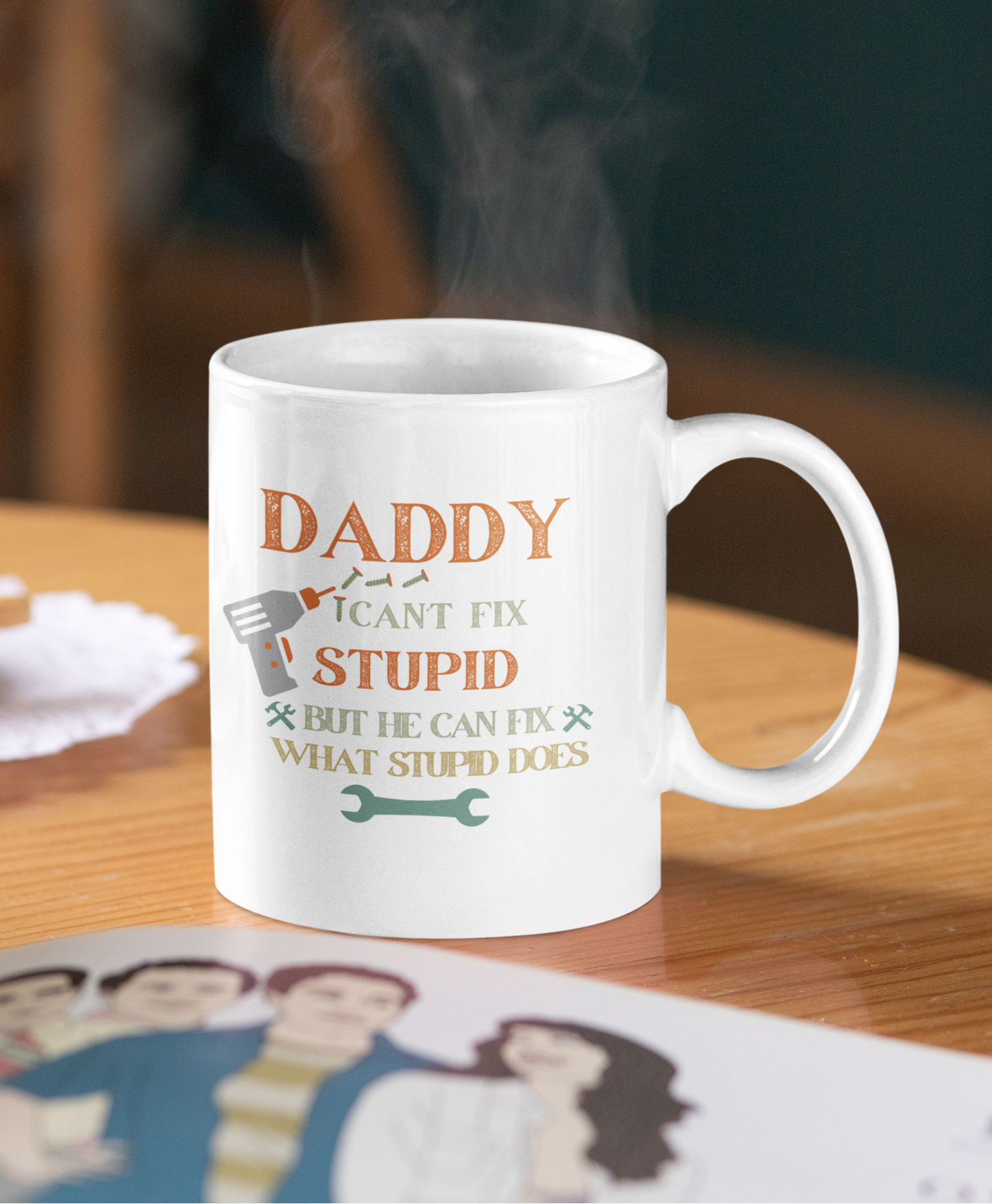 Personalized Dad Can't Stupid 11oz Coffee Mug