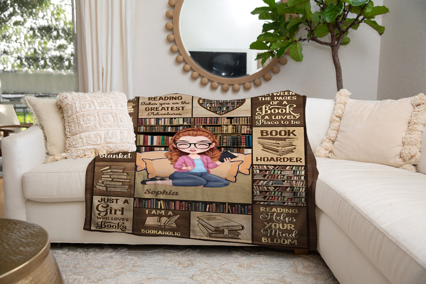 Just A Girl Who Loves Books- Personalized Blanket