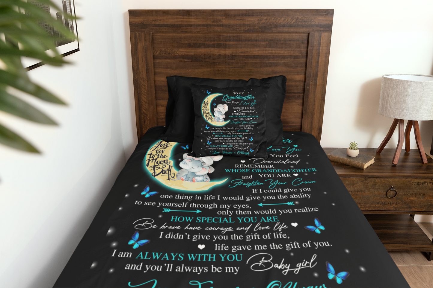 To My Granddaughter Love Alway Blanket -50x60