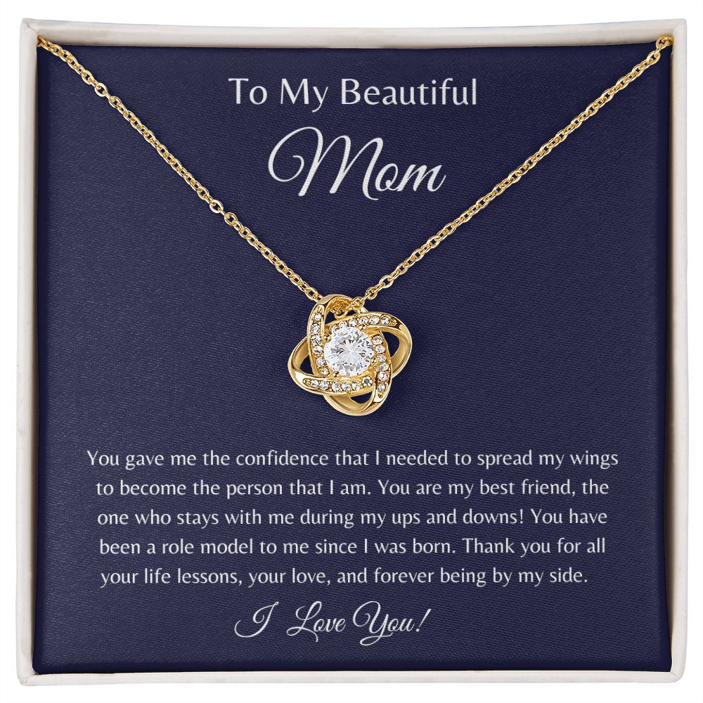 To my beautiful mom/ knot necklace