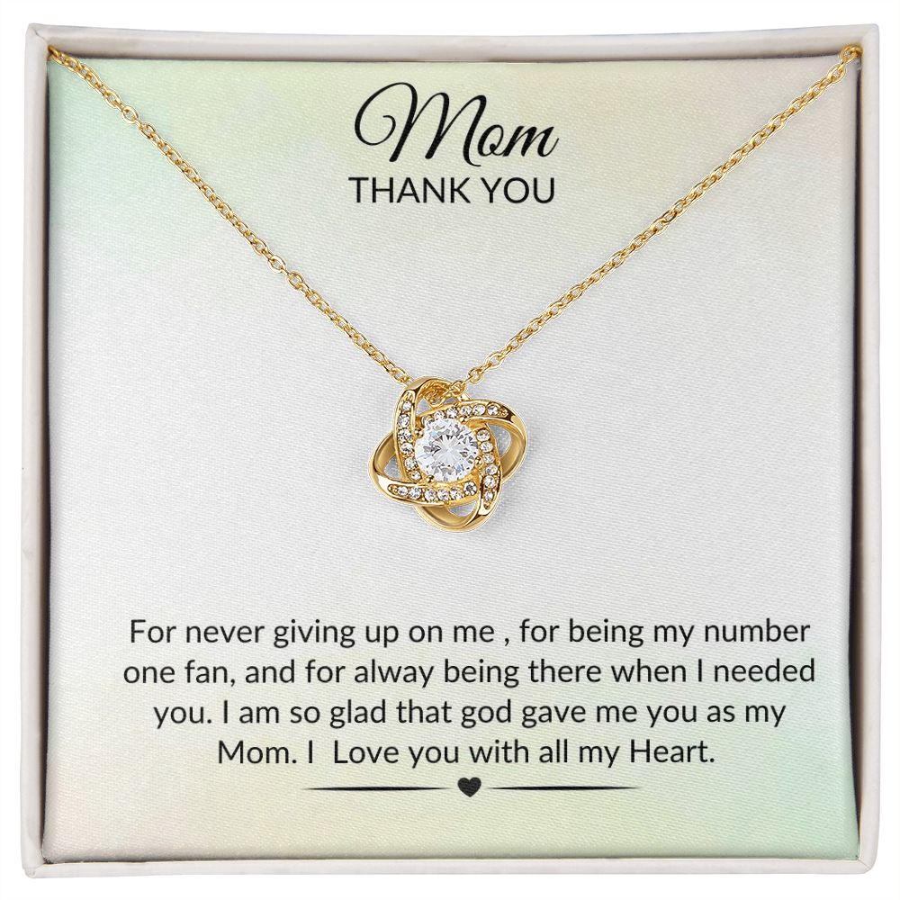 mom thank you /knot necklace