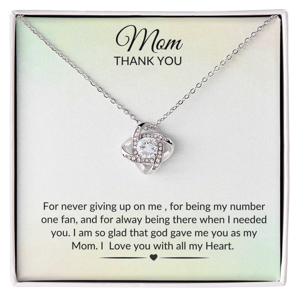 mom thank you /knot necklace