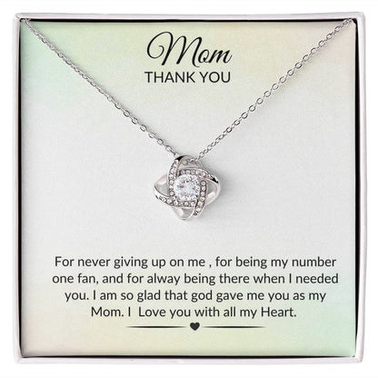 mom thank you /knot necklace