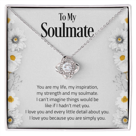 To My Soulmate | I Love You - Love Knot Necklace