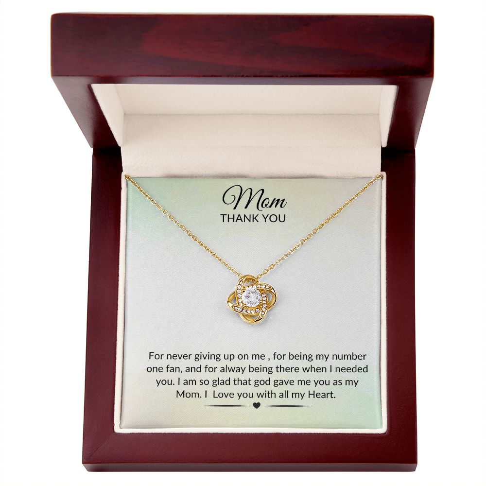 mom thank you /knot necklace