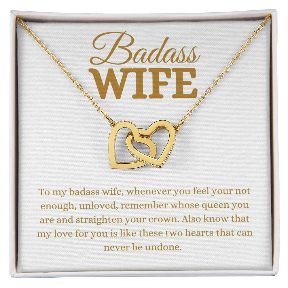 BADASS WIFE/ INTERLOCKING NECKLACE