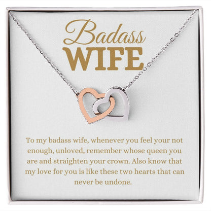 BADASS WIFE/ INTERLOCKING NECKLACE