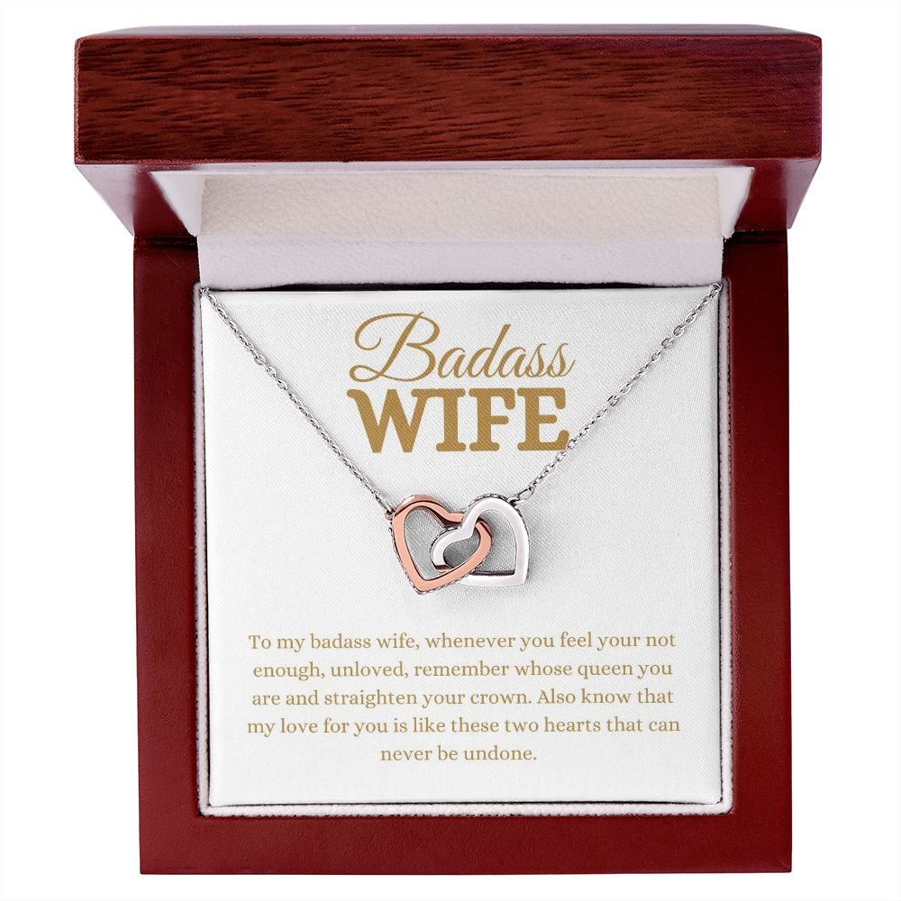 BADASS WIFE/ INTERLOCKING NECKLACE